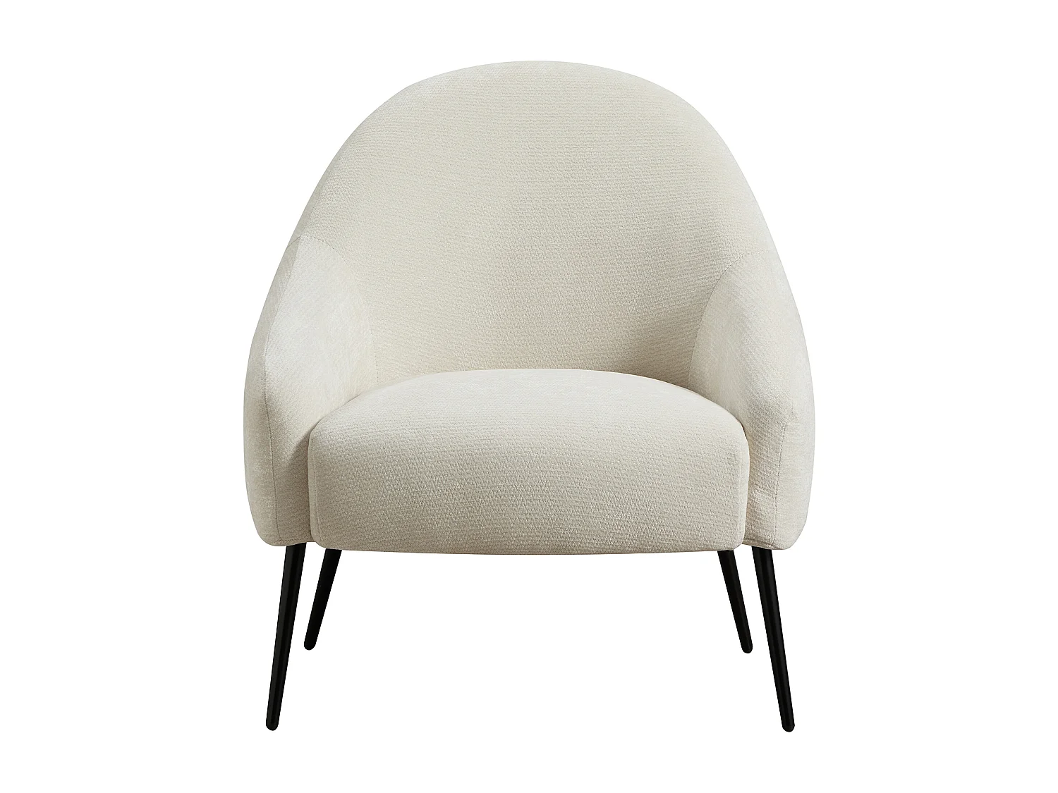 Fauteuil en tissu texturé beige RIBEDI