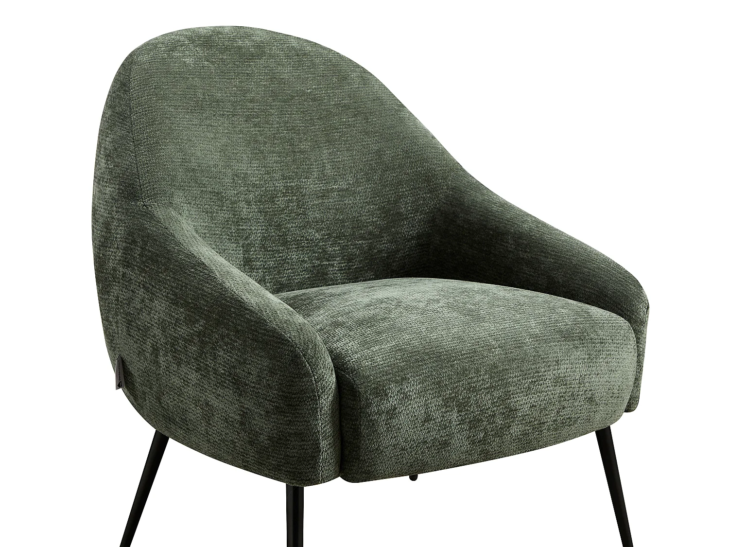 Fauteuil en tissu texturé vert RIBEDI