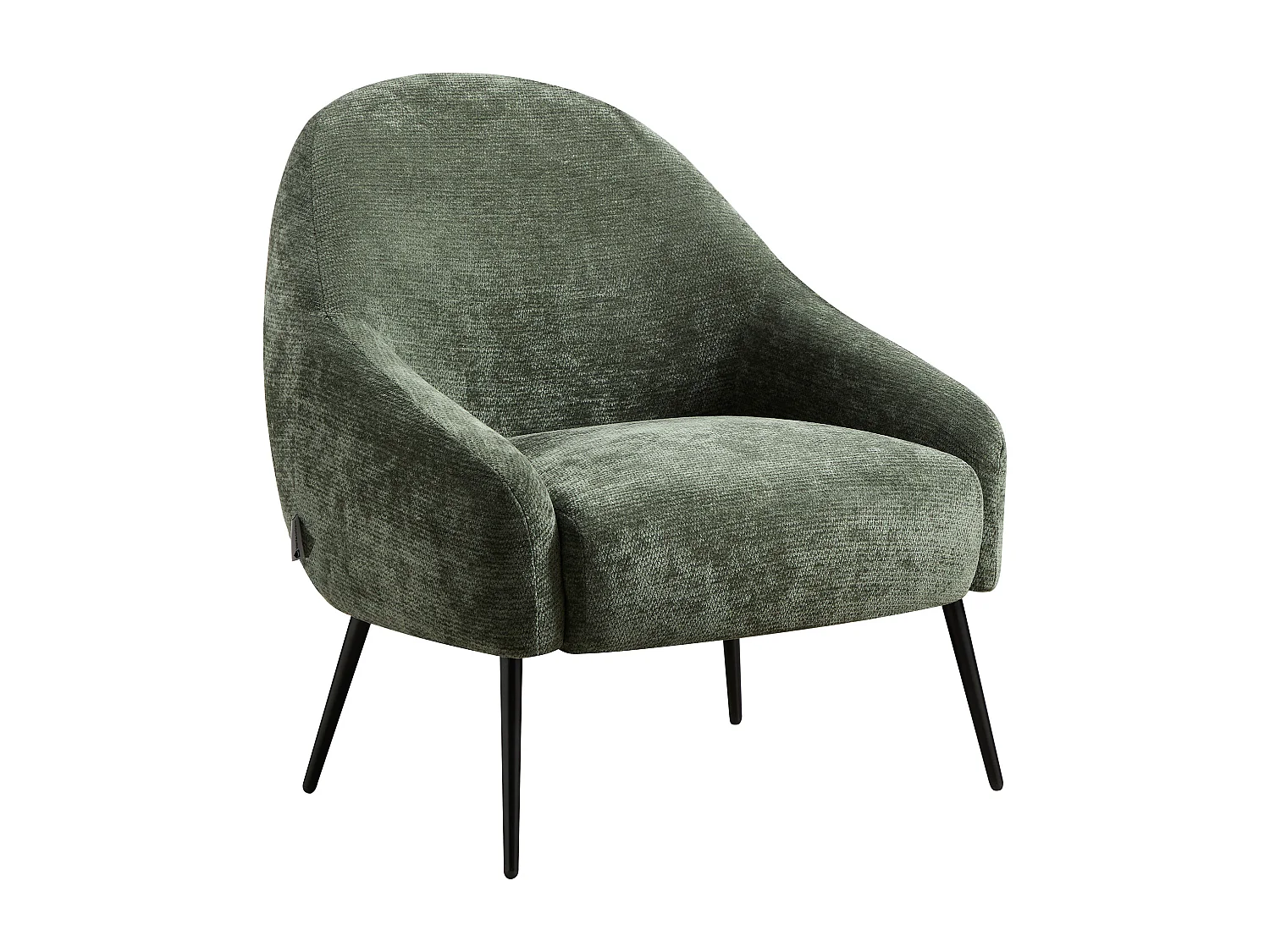 Fauteuil en tissu texturé vert RIBEDI