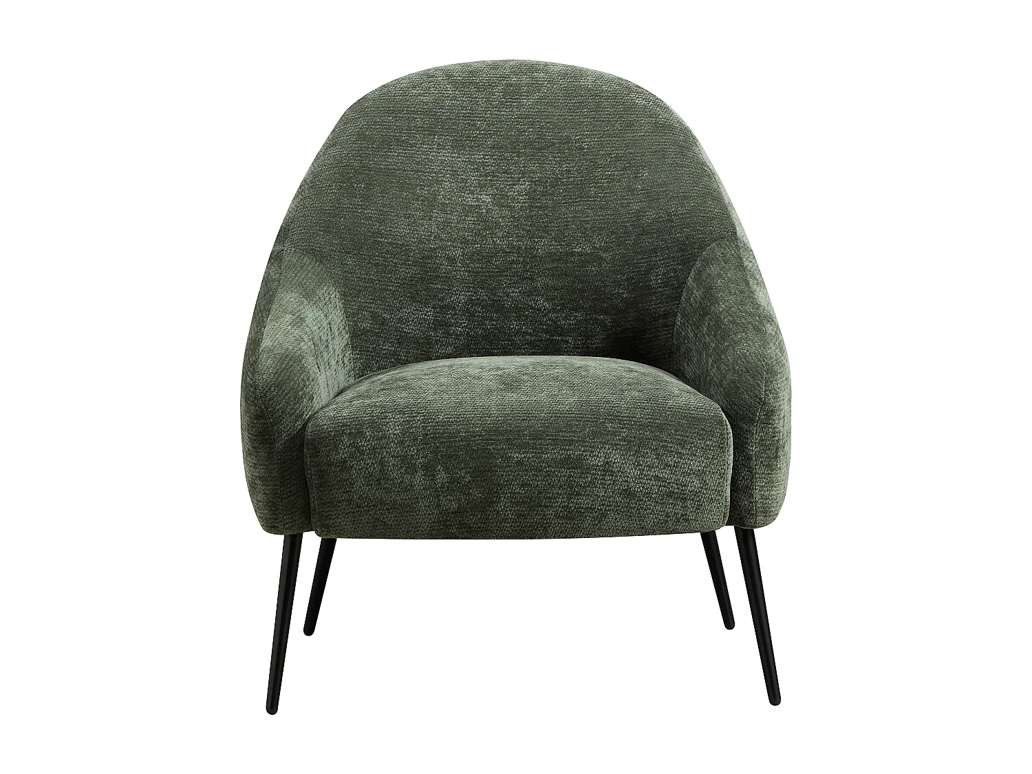 Fauteuil en tissu texturé vert RIBEDI
