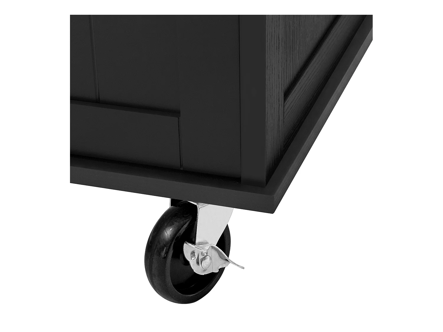 Ilot central de cuisine mobile 120x40-80x92cm - avec roulettes - avec USB - 2 tiroirs et 2 portes - plateau extensible - avec porte-serviettes - noir