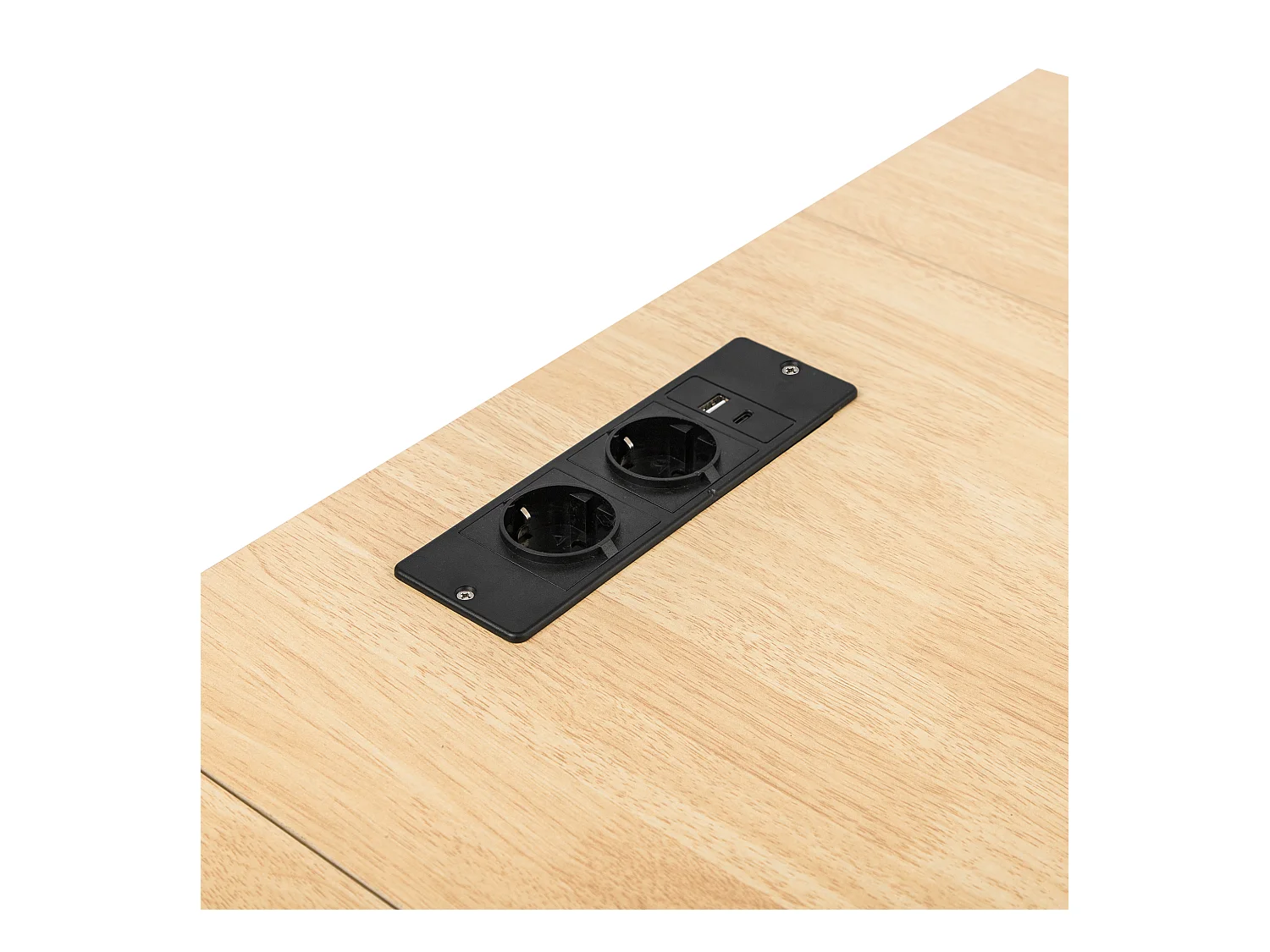 Ilot central de cuisine mobile 120x40-80x92cm - avec roulettes - avec USB - 2 tiroirs et 2 portes - plateau extensible - avec porte-serviettes - noir