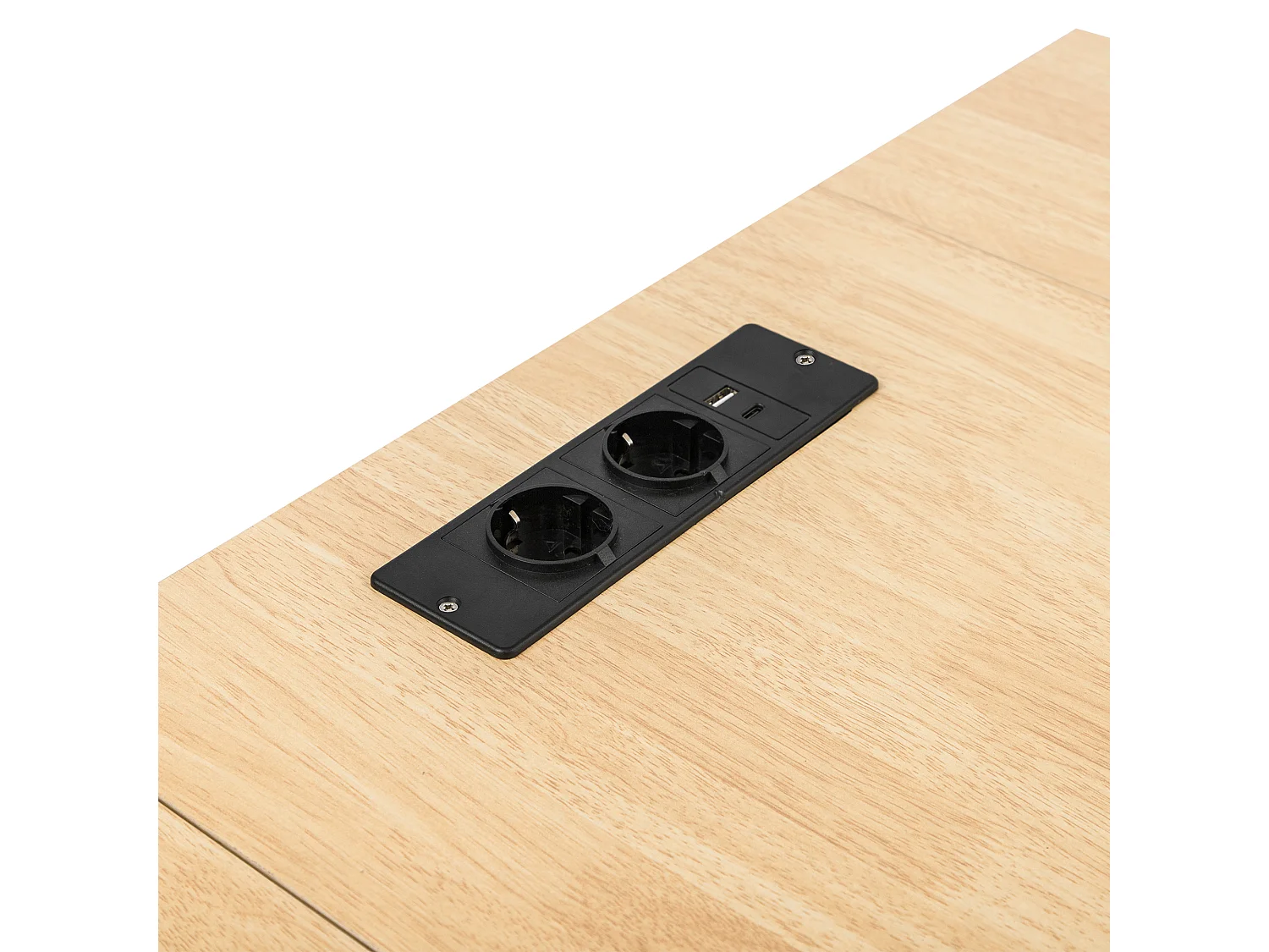 Mobile Kücheninsel 120x40-80x92 cm - mit Rollen - mit USB - 2 Schubladen und 2 Türen - ausziehbarer Arbeitsplatte - mit Handtuchhalter - weiß