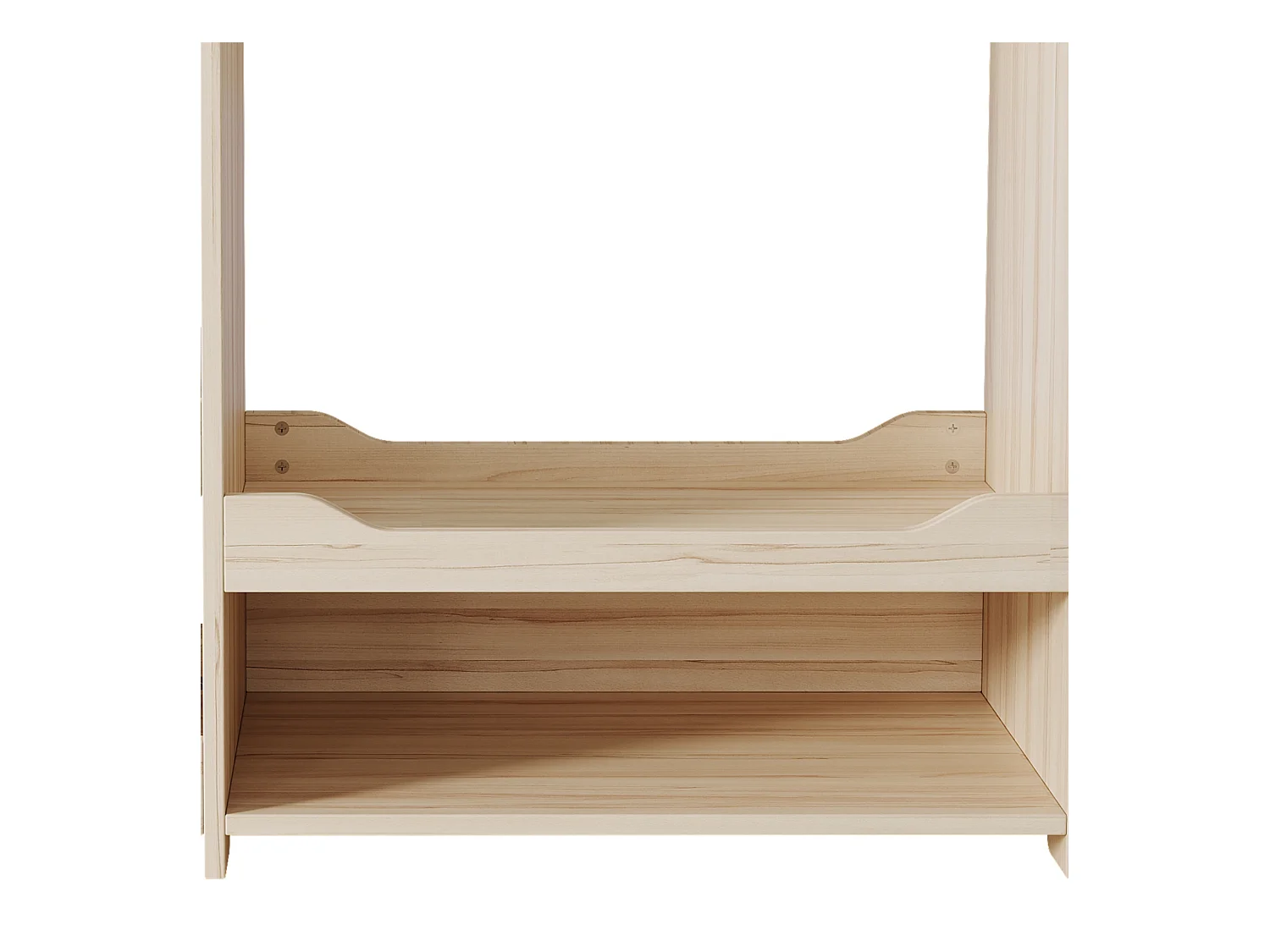 Armoire enfant 110x39x110 cm - avec tringle à vêtements - avec 4 étagères - MDF - Naturel