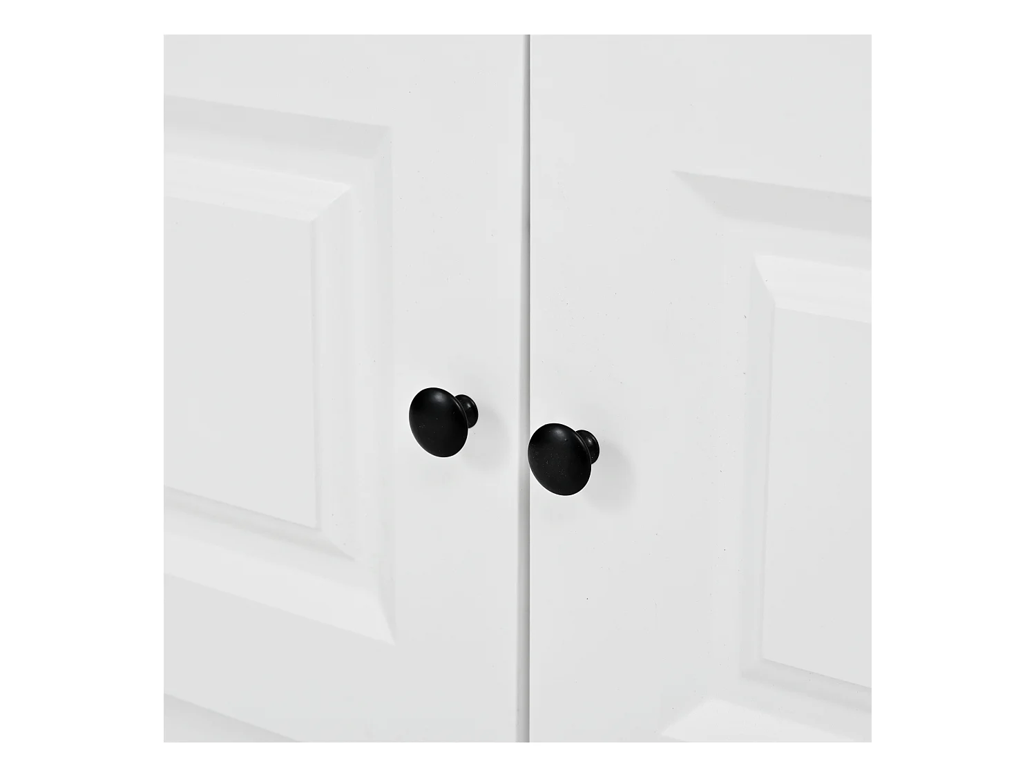 Ensemble vestiaire d'entrée 100x40x180cm - avec miroir et 5 patères - 2 portes - avec meuble à chaussures et étagères - Blanc