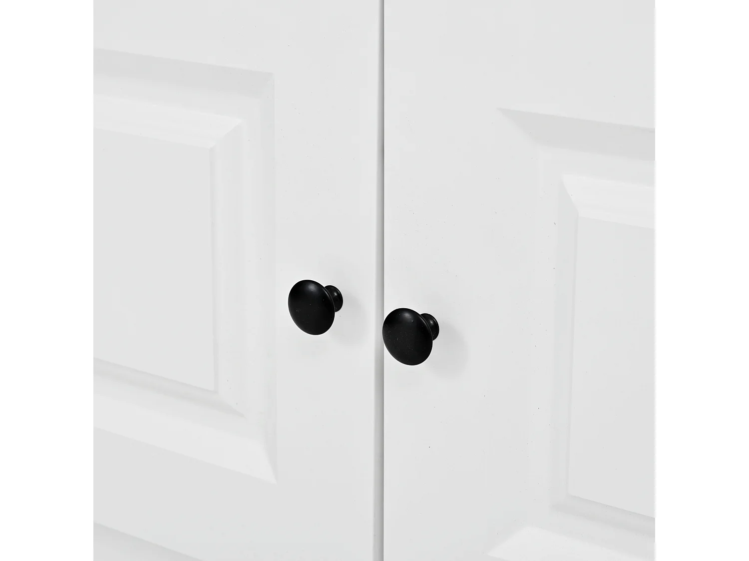 Garderobeset voor hal 100x40x180 cm - met spiegel en 5 kapstokken - 2 deuren - met schoenenkast en planken - Wit