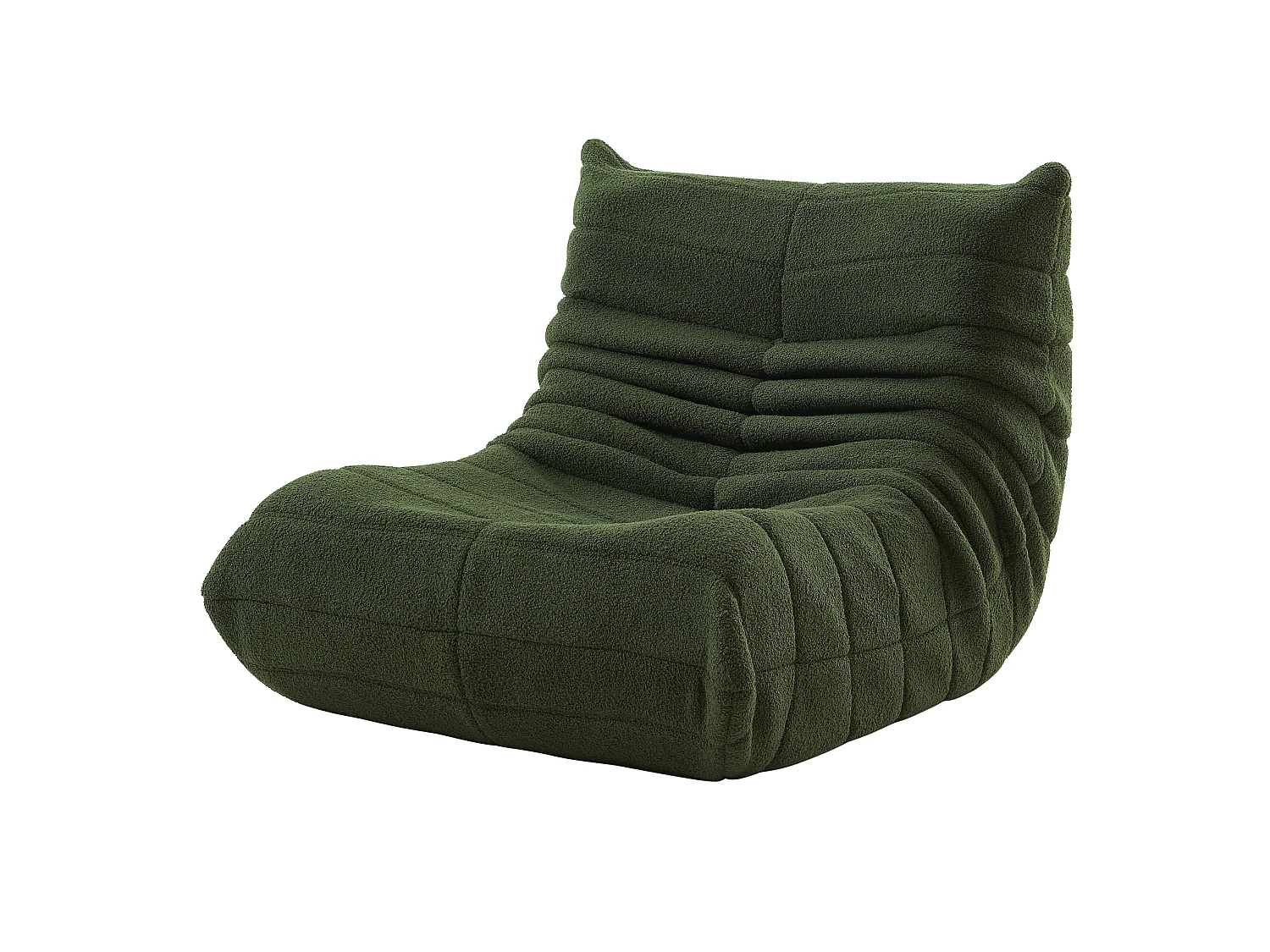 Fauteuil paresseux en velours, Scandinave, vert