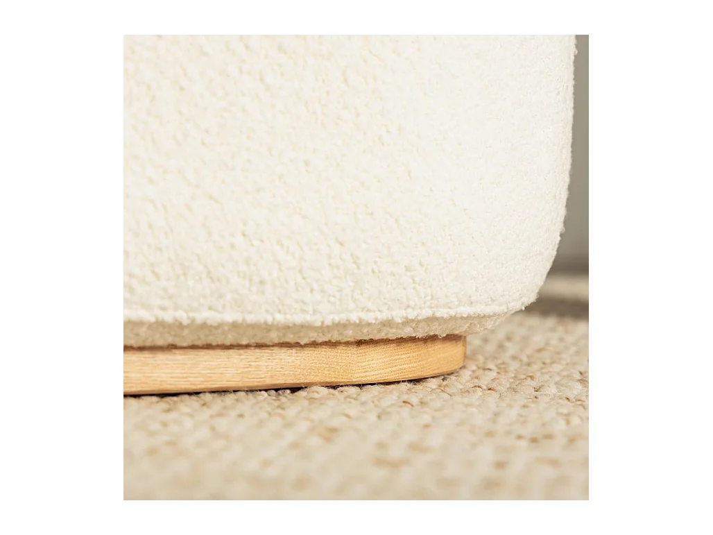 Fauteuil rembourré 80x76x77 cm blanc morela