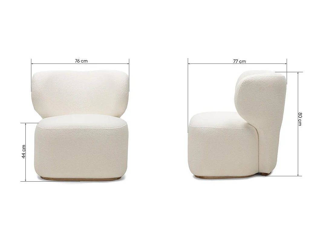 Polsterstuhl 80x76x77 cm weiß Morela