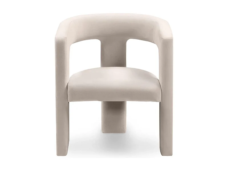 Lounge stoel 66x57x76 cm Licht beige Lauren fluweel