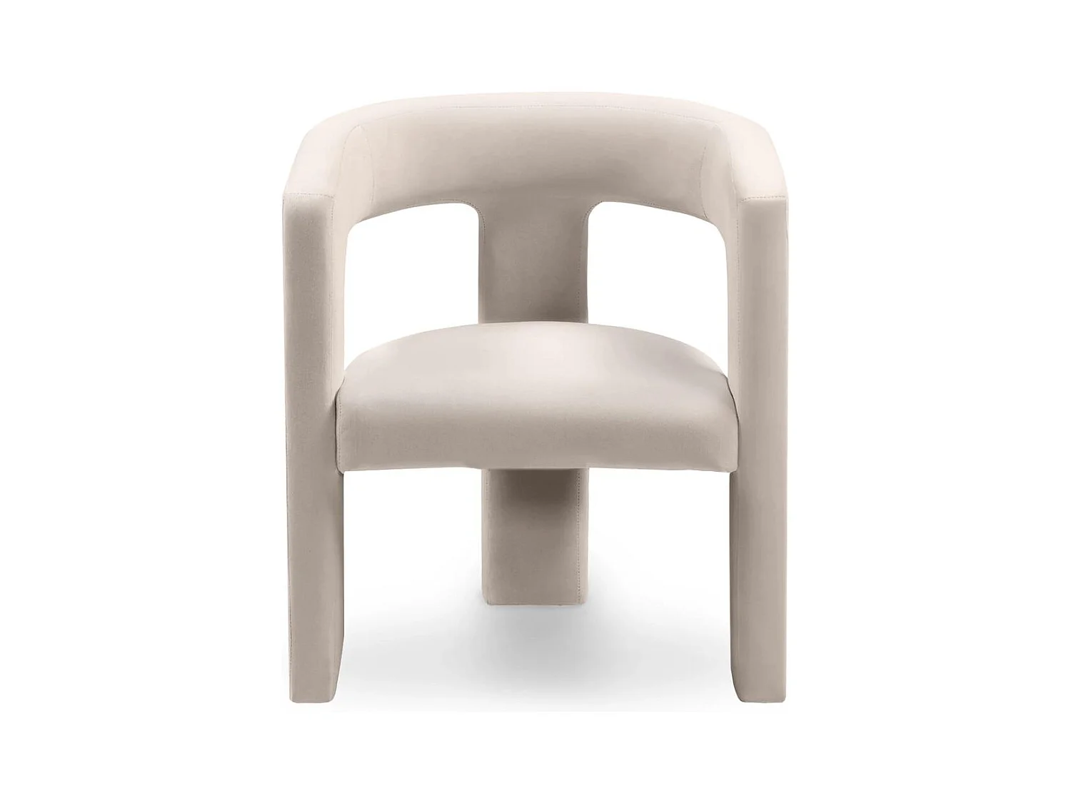 Fauteuil lounge 66x57x76 cm Velours Lauren beige clair