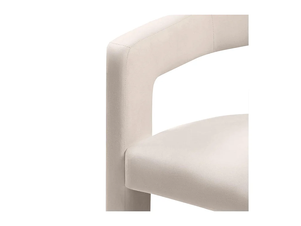 Fauteuil lounge 66x57x76 cm Velours Lauren beige clair