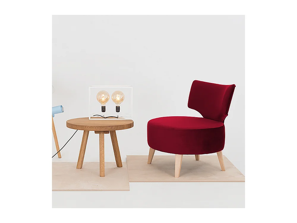 Fauteuil 0,6x0,75x0,75 m cranberry Flippin