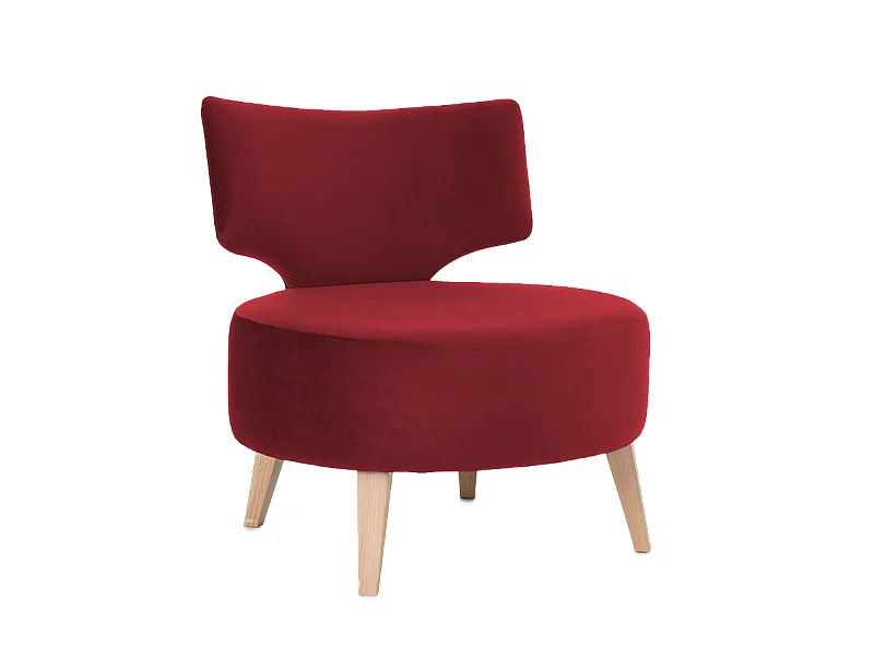 Fauteuil 0,6x0,75x0,75 m cranberry Flippin