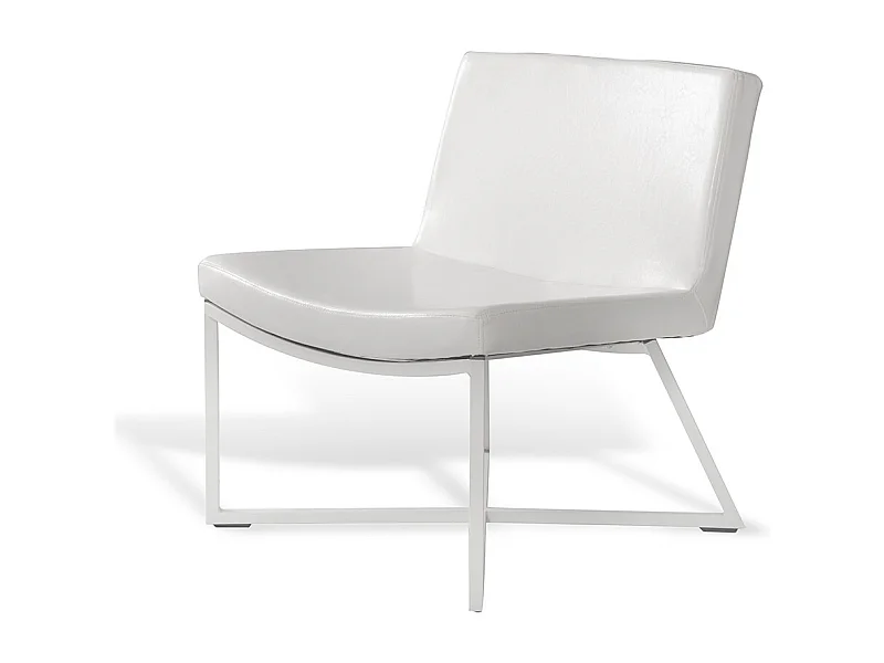 Fauteuil 60x62x81 cm blanc zero