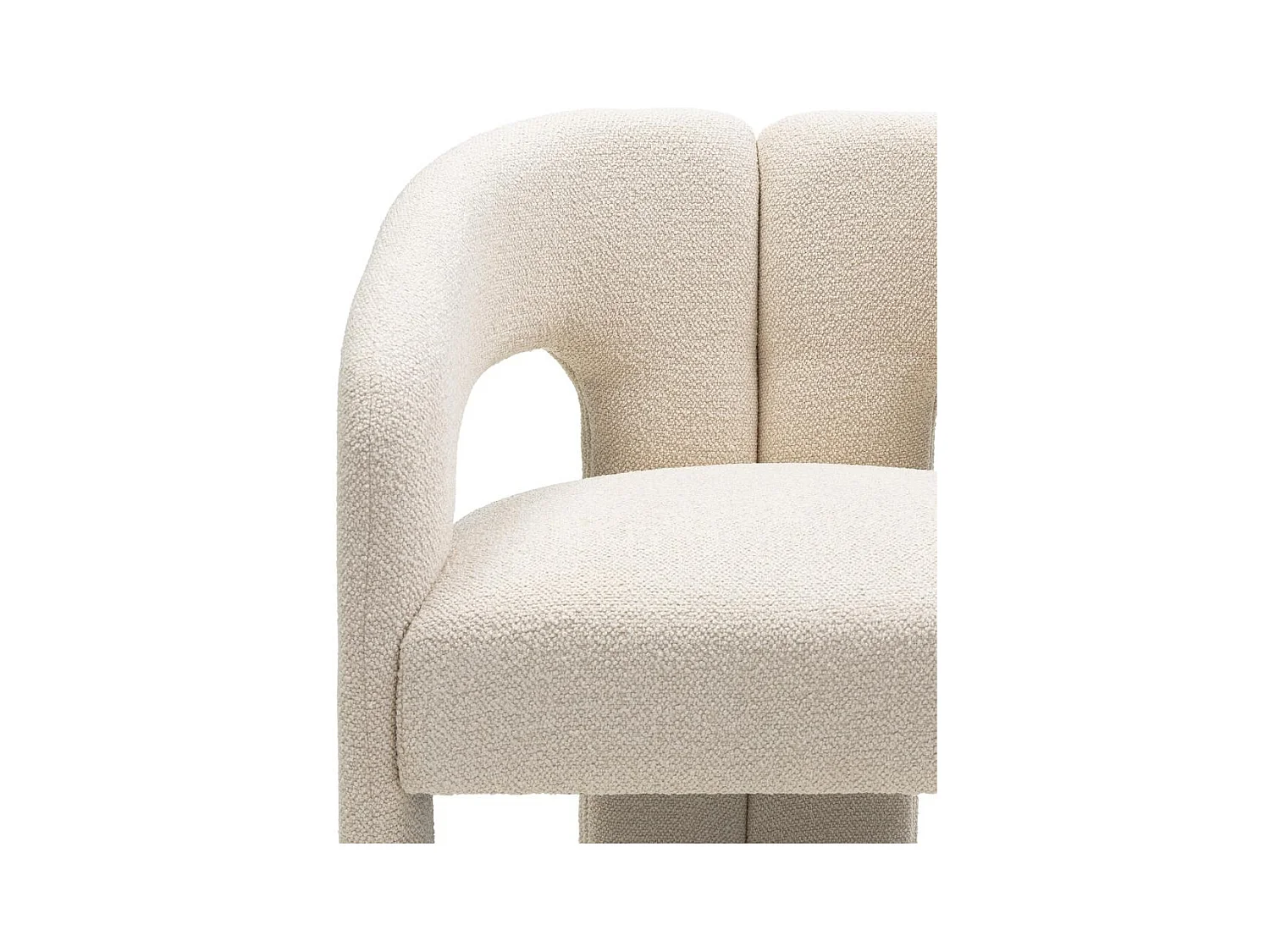 Fauteuil rembourré 62x56x77 cm beige Joel