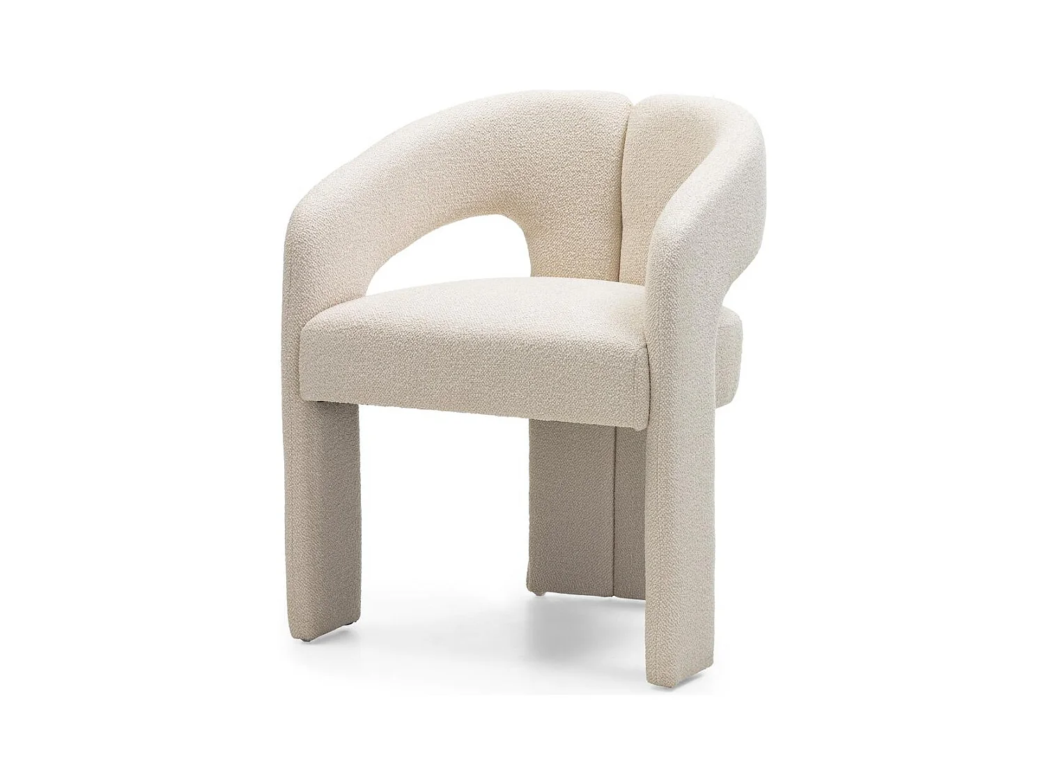 Fauteuil rembourré 62x56x77 cm beige Joel