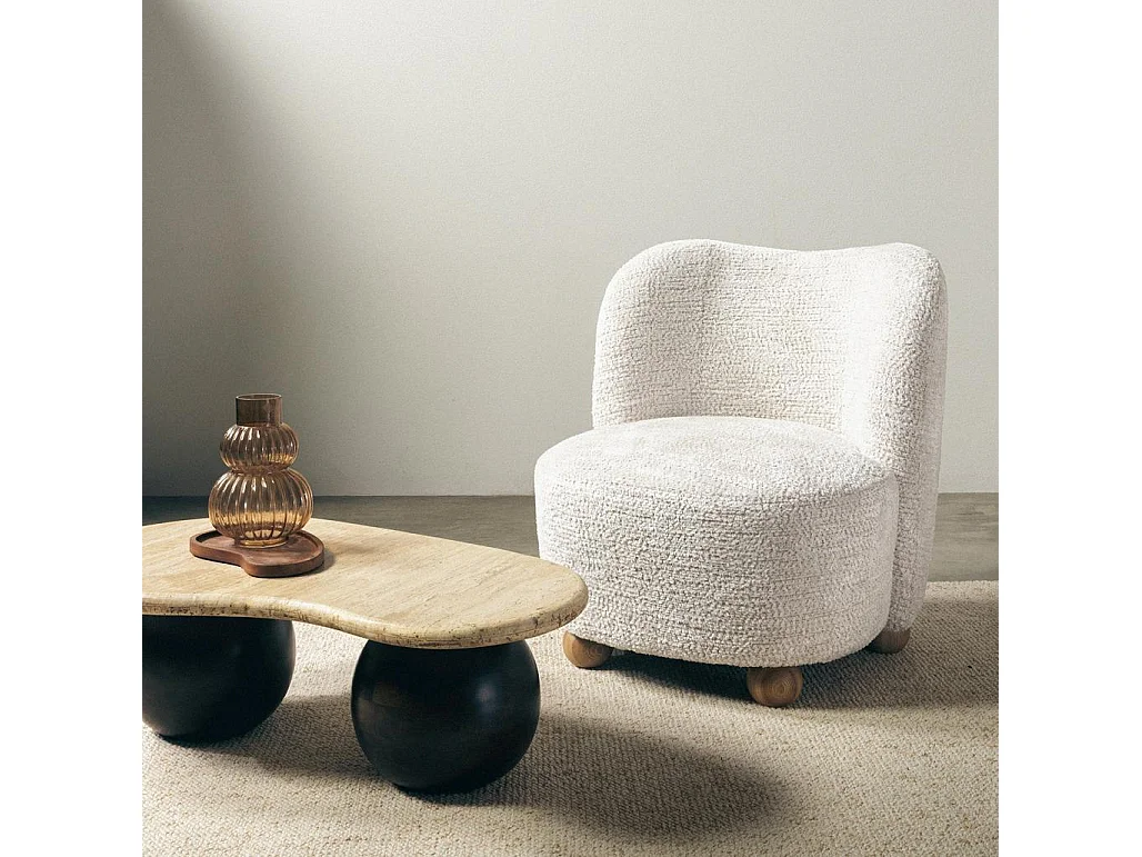 Loungesessel 74x82x82 cm Beige Imami