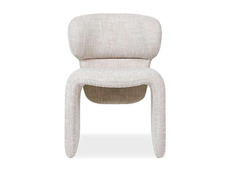 Gestoffeerde stoel 63x56x78 cm beige BIZZA