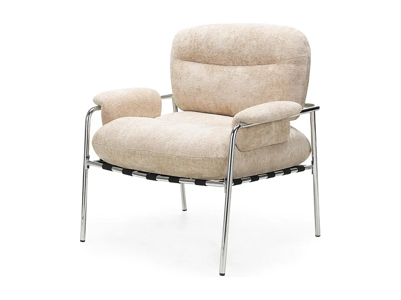 Lounge stoel 84x84,5x75 cm beige Moya