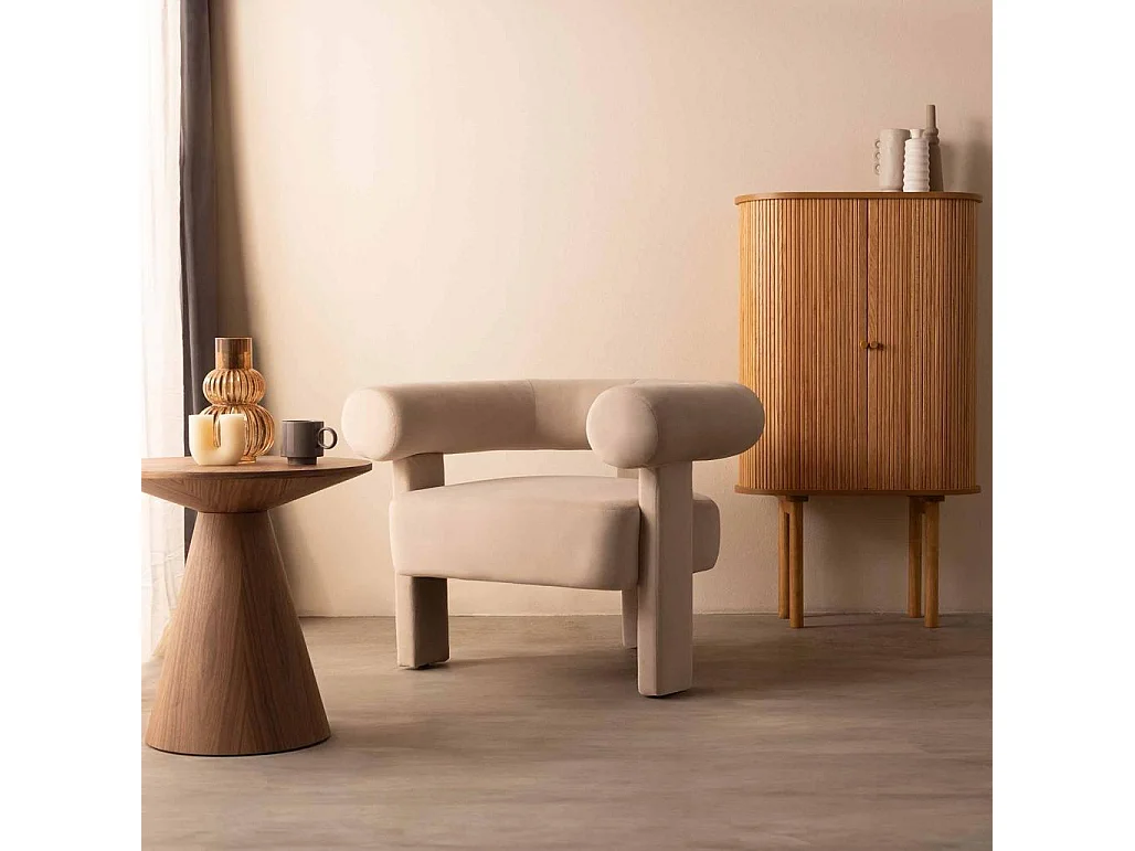 Sillón lounge 76x96x86 cm beige Atypique