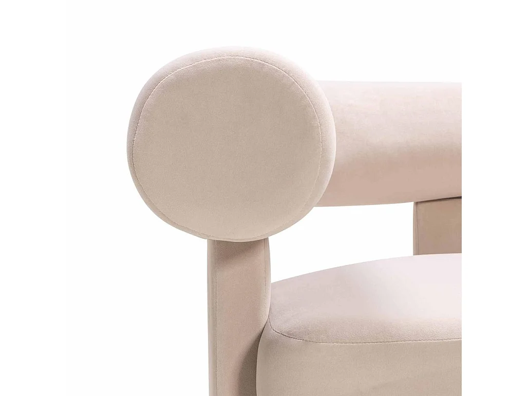 Sillón lounge 76x96x86 cm beige Atypique