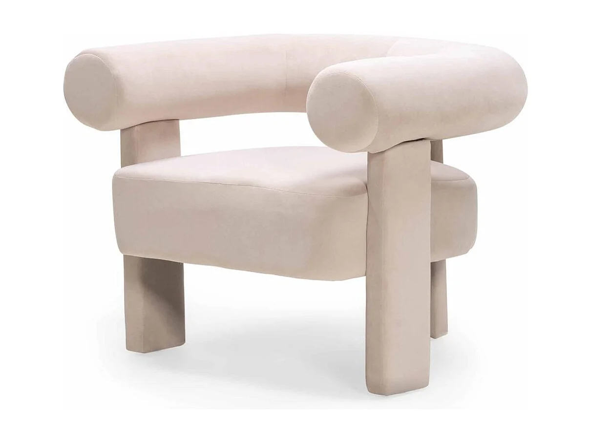 Sillón lounge 76x96x86 cm beige Atypique