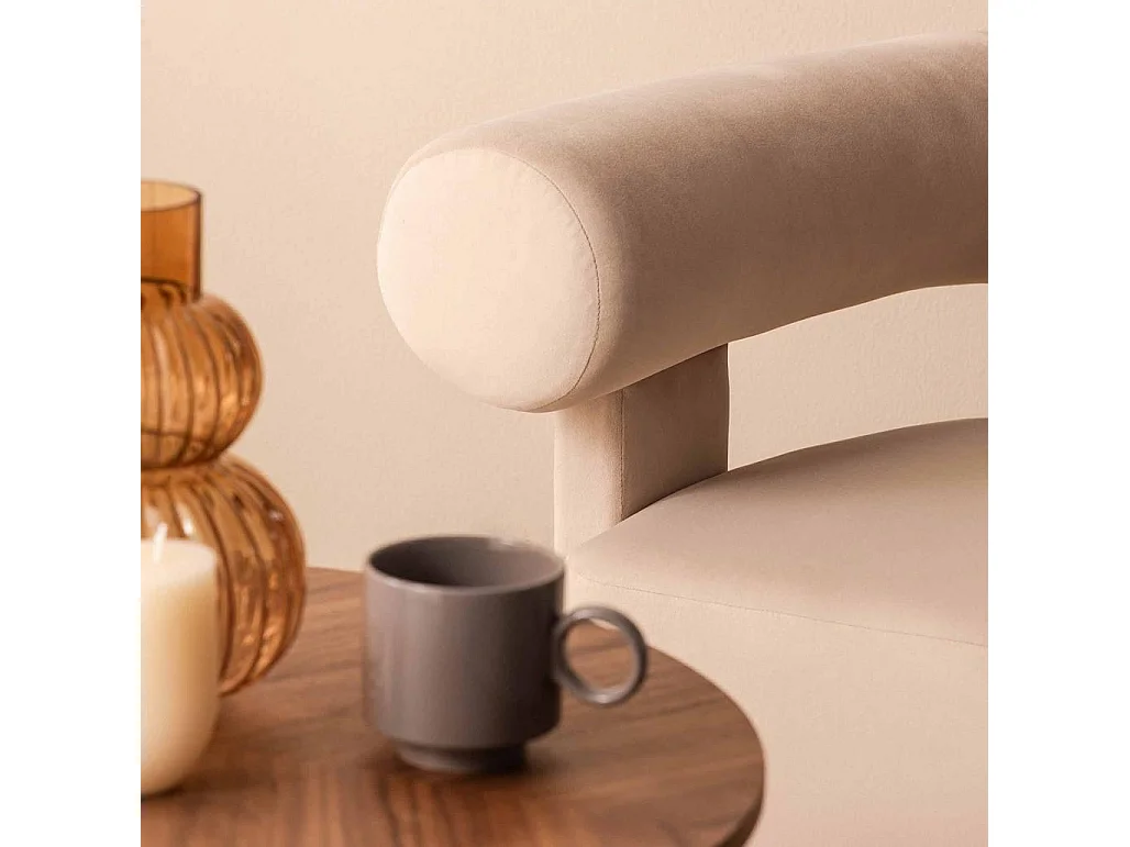 Sillón lounge 76x96x86 cm beige Atypique