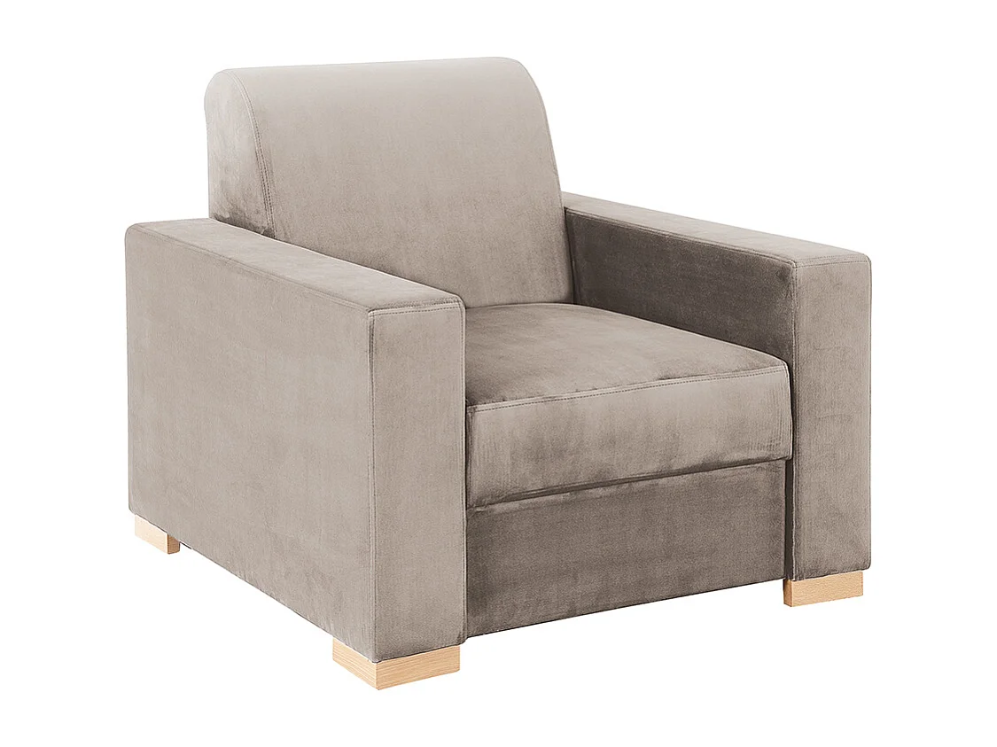 Poltrona 0,95x0,9x0,82 m Bege estável