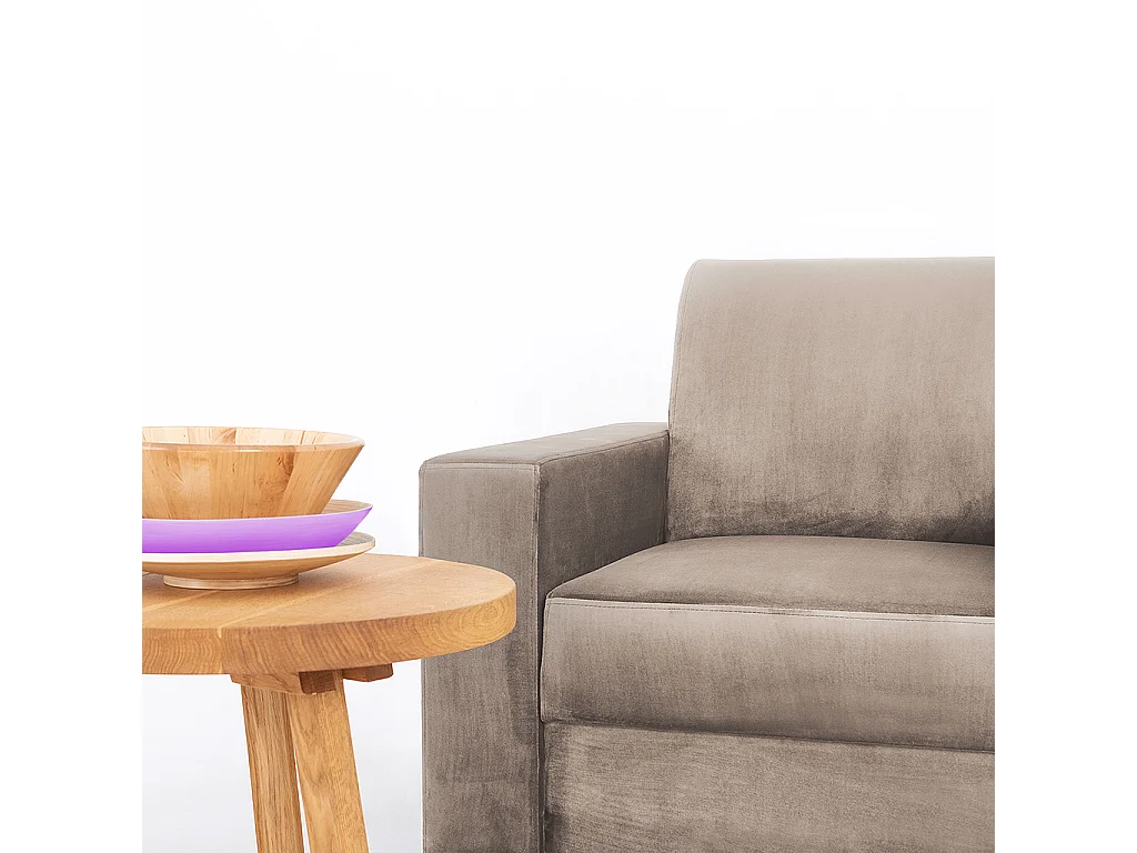 Poltrona 0,95x0,9x0,82 m Bege estável