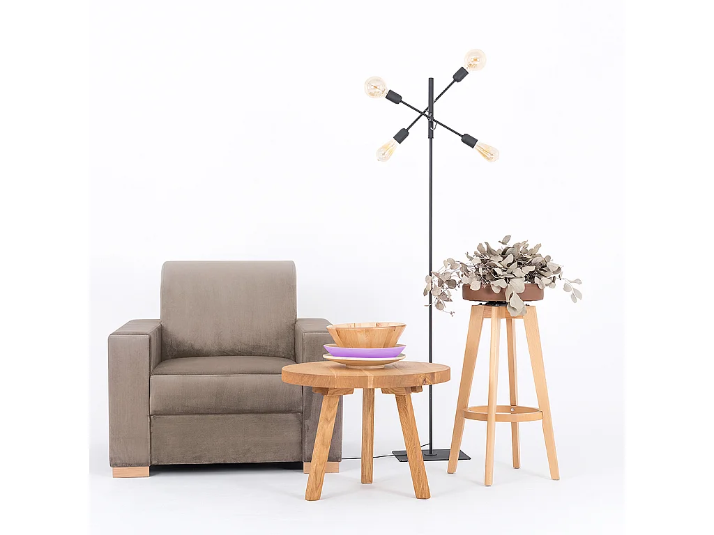 Poltrona 0,95x0,9x0,82 m Bege estável