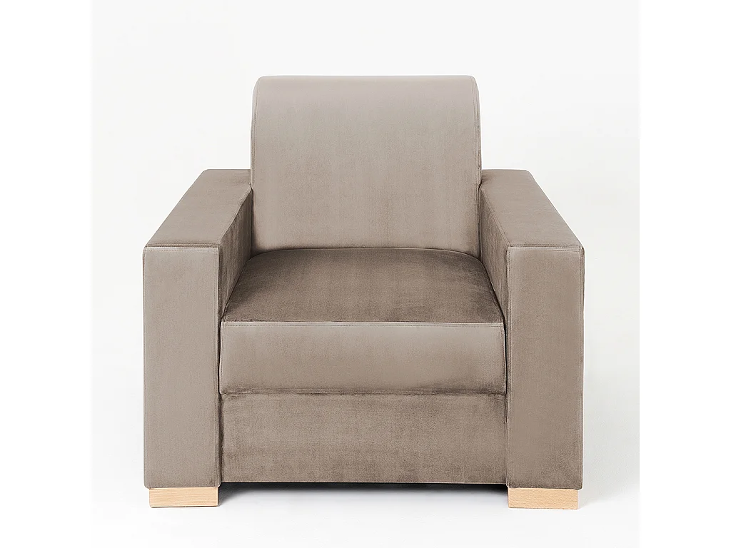 Poltrona 0,95x0,9x0,82 m Bege estável