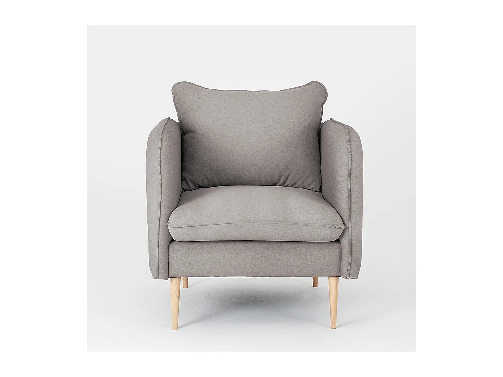 Sessel 0,89x0,8x0,9 m grau Posh Wood