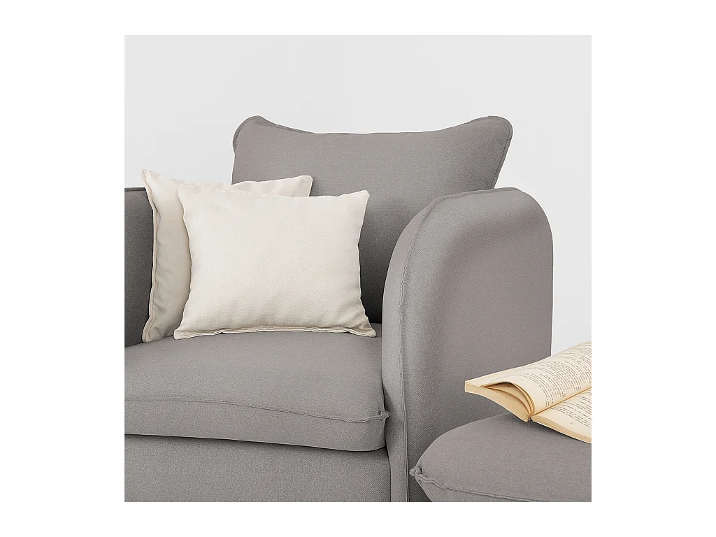 Sessel 0,89x0,8x0,9 m grau Posh Wood