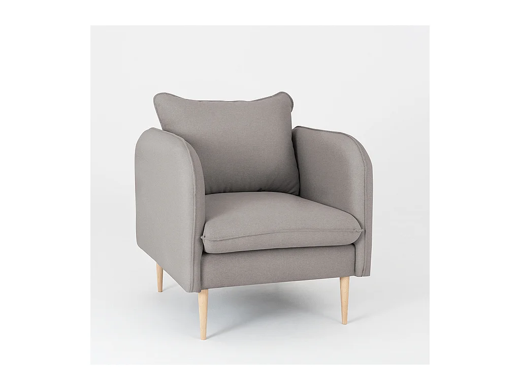 Sessel 0,89x0,8x0,9 m grau Posh Wood