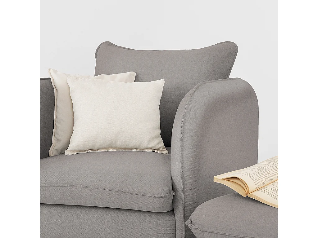 Sillón 0,89x0,8x0,9 m gris Posh Wood