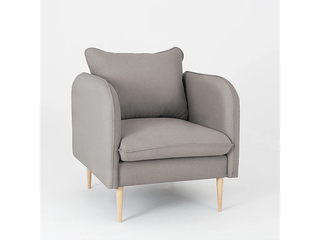 Sillón 0,89x0,8x0,9 m gris Posh Wood