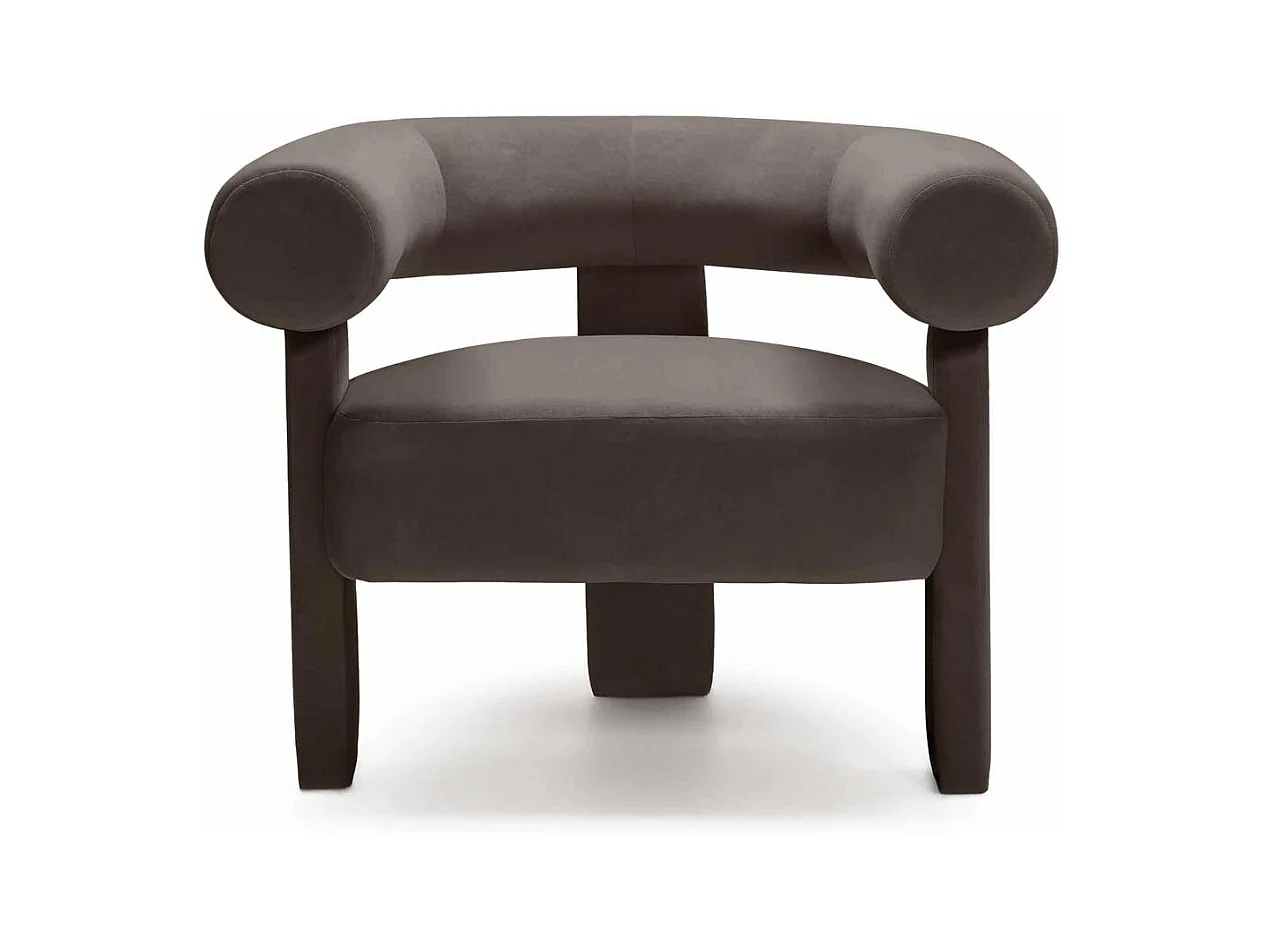 Fauteuil Lounge 96x86x76 cm Marron Clair Atypique