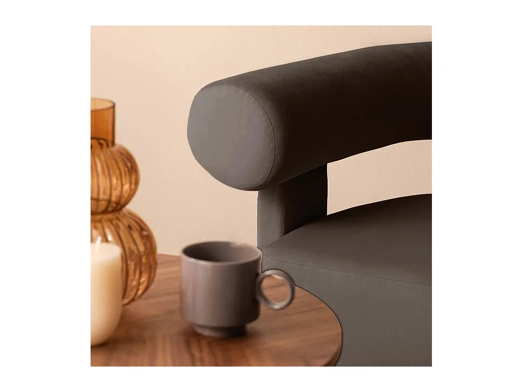 Fauteuil Lounge 96x86x76 cm Marron Clair Atypique