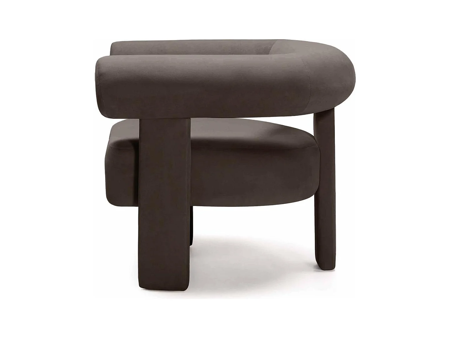 Fauteuil Lounge 96x86x76 cm Marron Clair Atypique