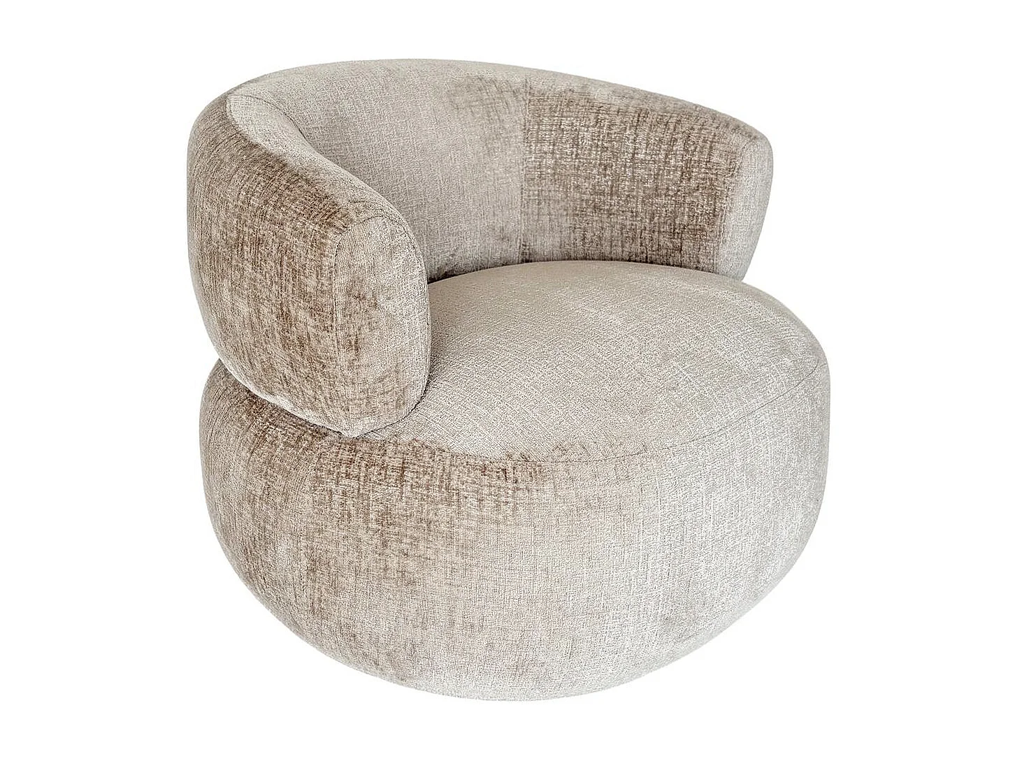 Sedia girevole 73x85x83 cm beige cornel