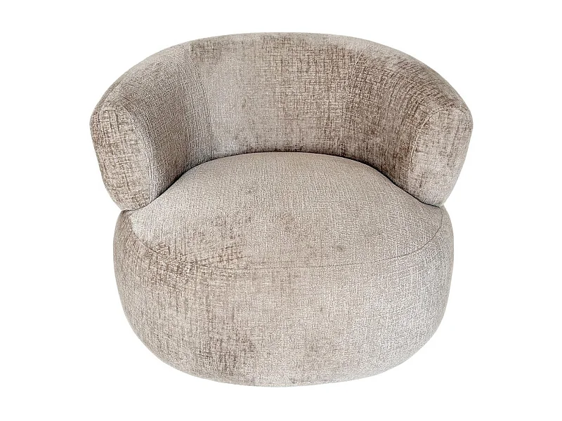 Fauteuil pivotant 73x85x83 cm beige cornel