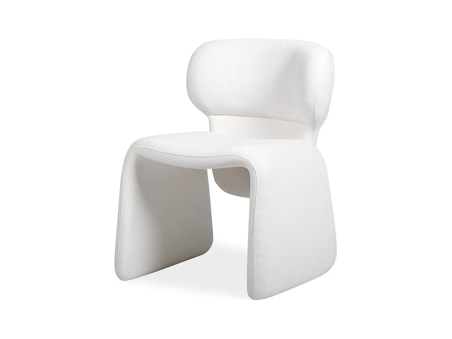 Gestoffeerde stoel 78x63x56 cm wit BIZZA