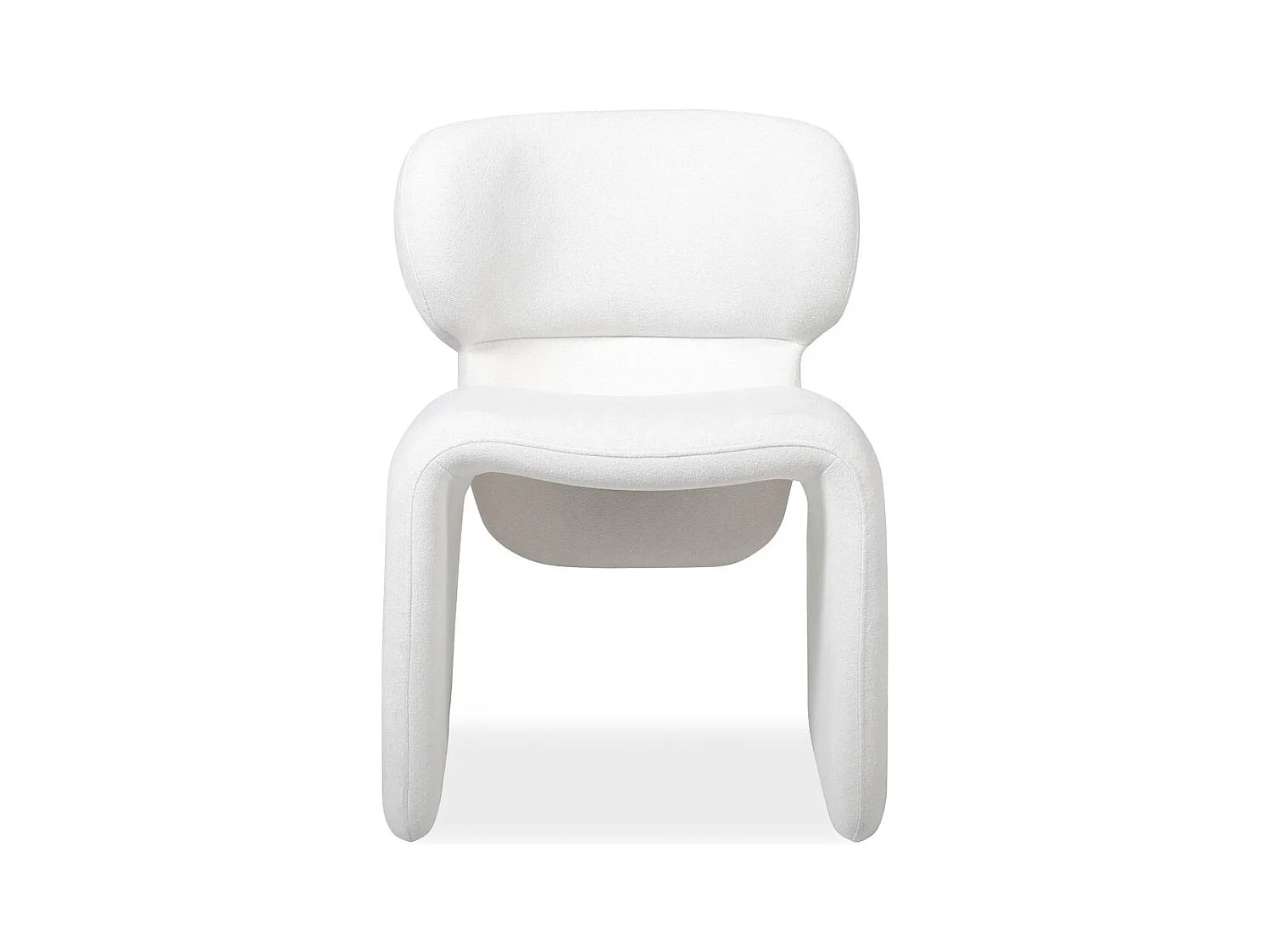 Fauteuil rembourré 78x63x56 cm blanc BIZZA