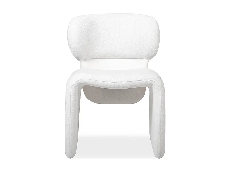 Fauteuil rembourré 78x63x56 cm blanc BIZZA