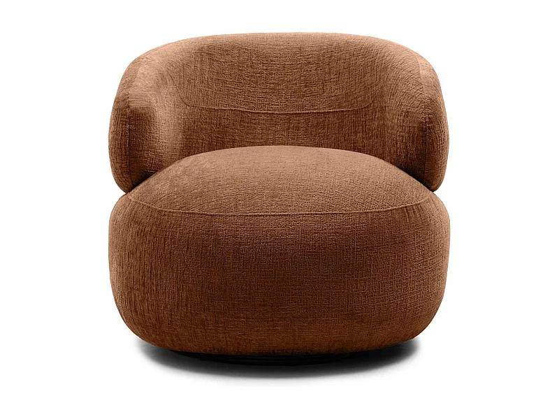 Fauteuil pivotant 75x82x85 cm Oriel cuivre