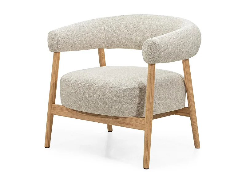 Fauteuil rembourré 78x70x74 cm Beige clair MUE