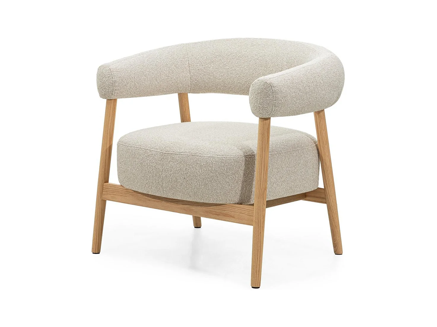 Fauteuil rembourré 78x70x74 cm Beige clair MUE
