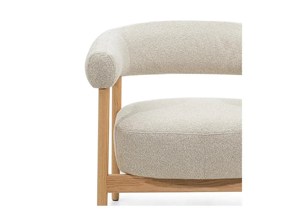 Fauteuil rembourré 78x70x74 cm Beige clair MUE