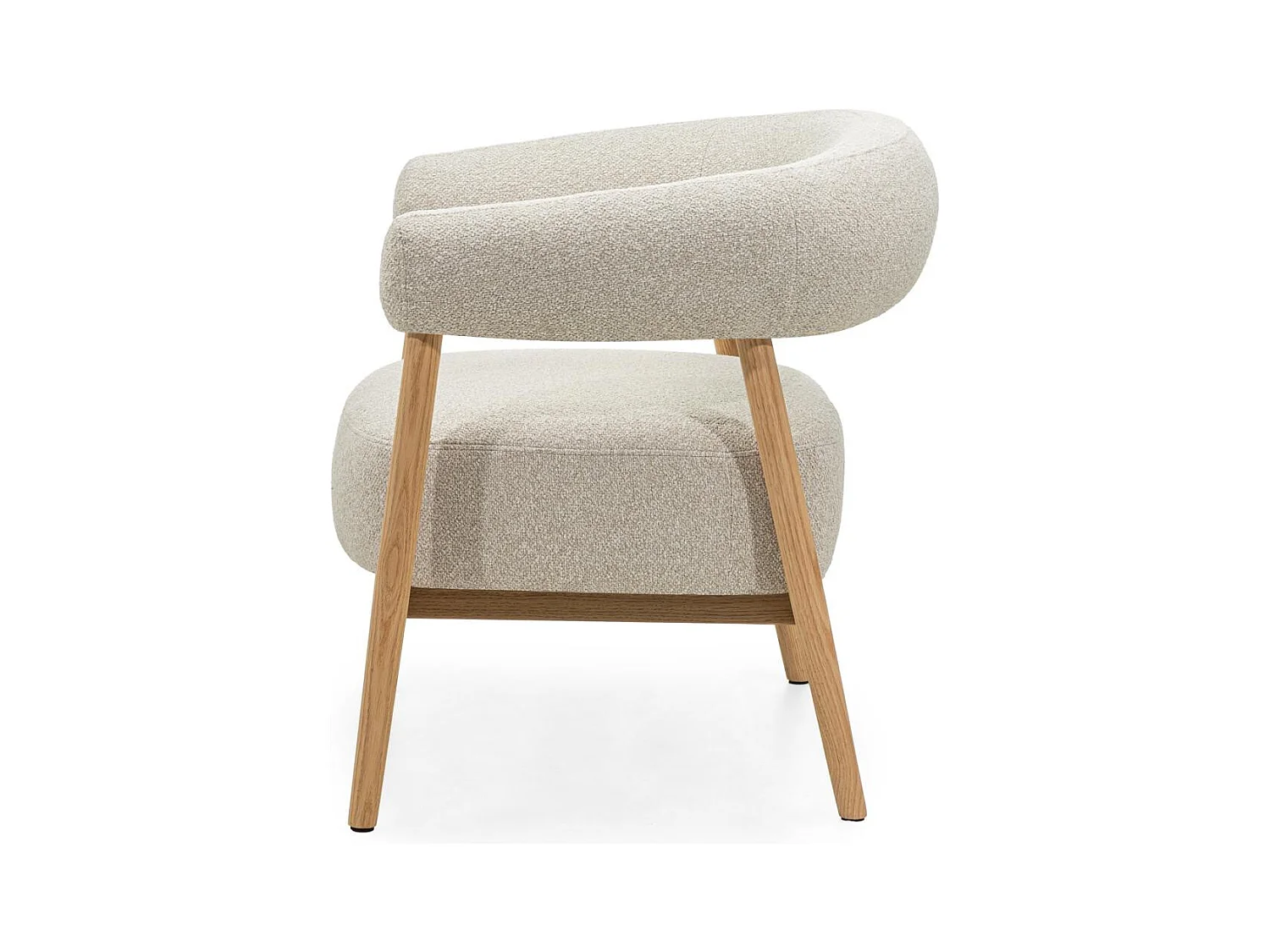 Fauteuil rembourré 78x70x74 cm Beige clair MUE